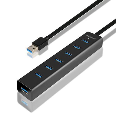 AXAGON 7x USB3.0 ALU CHARGING hub vč. AC