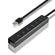 AXAGON 7x USB3.0 ALU CHARGING hub vč. AC adapteru
