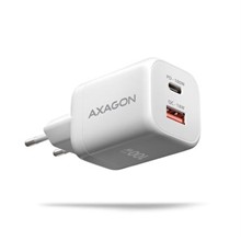 AXAGON ACU-PQ100W GaN nabíječka do sítě 100W, USB-C + USB-A, pro notebooky a telefony