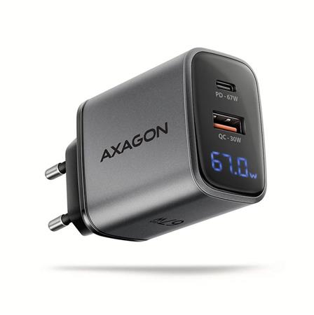 AXAGON ACU-PQ67D GaN nabíječka do sítě 67W, USB-A