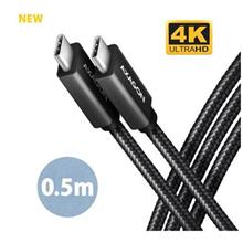 AXAGON BUCM32-CM05AB, SPEED+ kabel USB-C <-> USB-C, 0.5m, USB 20Gbps, PD 100W 5A, 4K HD, ALU, oplet, černý