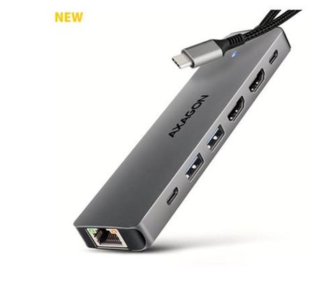 AXAGON HMC-7HX2, USB 5Gbps hub, 2x USB-A, USB-C,