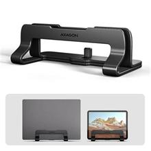 AXAGON STND-VB vertikální hliníkový stojan na notebook 10"-17.3" nastavitelný rozestup, černý