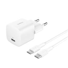Belkin BOOST CHARGE™ 25W USB-C Power Delivery PPS nástěnná nabíječka + 1m USB-C na USB-C kabel, bílá