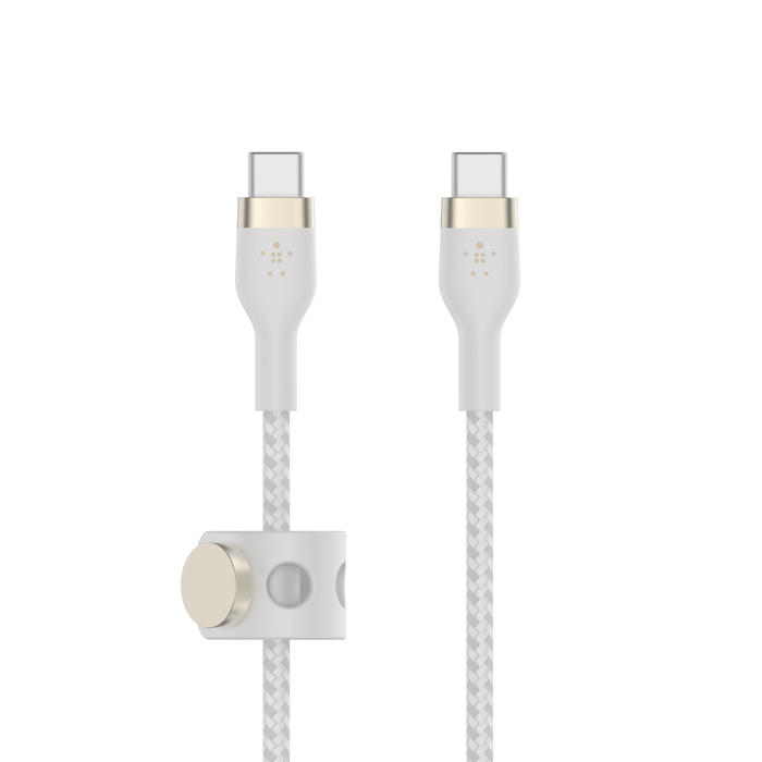Belkin USB-C na USB-C kabel, 1m, bílý - odolný