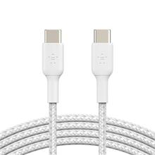 Belkin USB-C na USB-C kabel, 1m, bílý - odolný