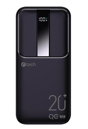 C-TECH Powerbanka 20000mAh, Li-Pol, 22,5W,
