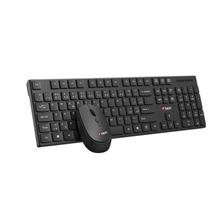 C-TECH WLKMC-03, bezdrátový set klávesnice s myší,nízký zdvih,USB, CZ/SK,černá