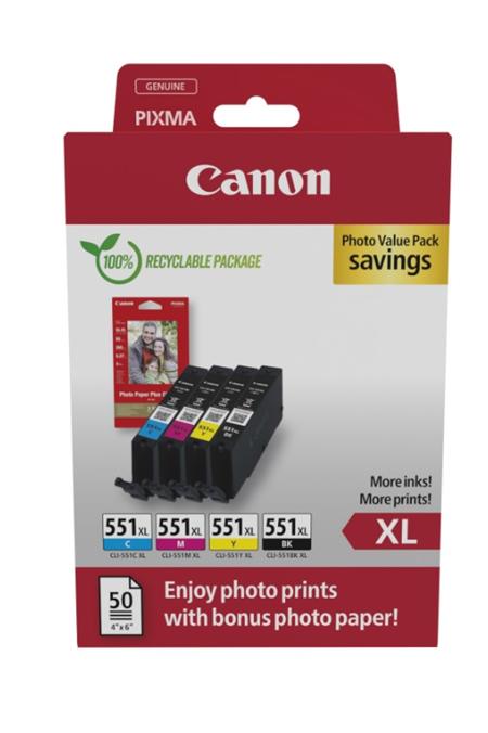 Canon cartridge CLI-551 XL C/M/Y/BK PHOTO