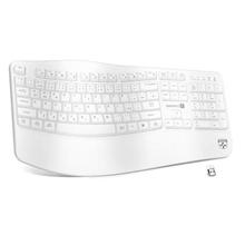 CONNECT IT FOR HEALTH Ergonomická klávesnice, bezdrátová, USB 2.4GHz, CZ + SK verze, BÍLÁ