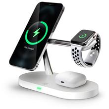 CONNECT IT MultiCharge 5 v 1 MagSafe Wireless Fast Charge bezdrátová nabíječka, BÍLÁ