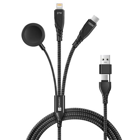 CONNECT IT Wirez 6in1 1x USB-C 1x Lightning 1x