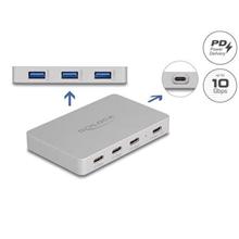 Delock 7 portový USB Hub se 4 x USB Type-C™ a 3 x USB Typ-A, s PD o výkonu 82 W