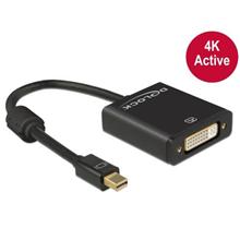 Delock adaptér mini Displayport 1.2 samec > DVI samice 4K aktivní černý
