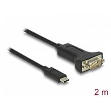 Delock Adaptér z rozhraní USB Type-C™ na 1 x 9 pinový zástrčkový konektor sériového rozhraní RS-232 D-Sub s maticemi 2 