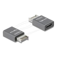 Delock Adaptér ze zástrčky USB 10 Gbps Type-E klíč A na zásuvku USB Type-C™, kovový