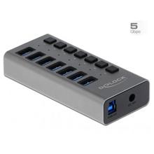 Delock Externí SuperSpeed USB Hub se 7 porty + vypínač