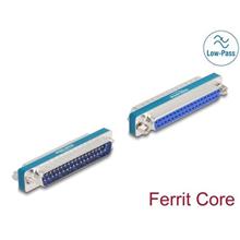 Delock Filtr na potlačování interference RF/EMI z 37 pinového zástrčkového konektoru D-Sub na zásuvkový