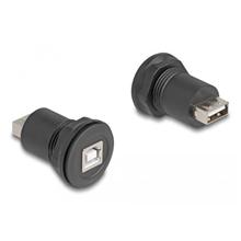 Delock Integrovaný konektor z USB 2.0 Typu-B na USB 2.0 Typu-A, černý