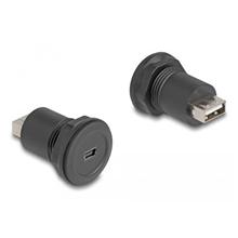 Delock Integrovaný konektor z USB 2.0 Typu Mini-B na USB 2.0 Typu-A, černý