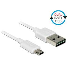 Delock kabel EASY-USB 2.0 Type-A samec > EASY-USB 2.0 Type Micro-B samec bílý 2 m