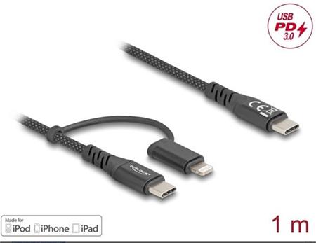 Delock Kabel USB 2 v 1, z rozhraní USB Type-C™ na