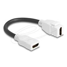 Delock Keystone modul Kabel HDMI samice na samici 8K 60 Hz 20 cm, bílý
