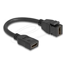 Delock Keystone modul Kabel HDMI samice na samici 8K 60 Hz 20 cm, černý