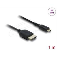 Delock Koaxiální kabel High Speed HDMI HDMI samec na Micro HDMI samec 8K 60 Hz 1 m
