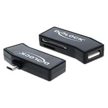 Delock Micro USB OTG čtečka karet + 1 x USB Port