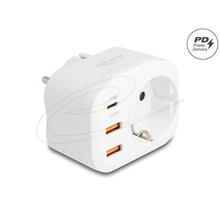 Delock Napájecí zásuvka s dětským zámkem a nabíječkou USB PD 20 W