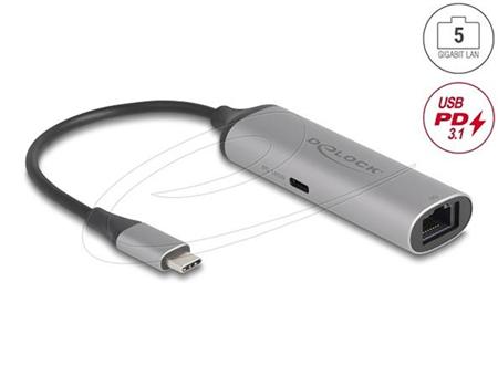 Delock Síťový adaptér USB Type-C™, 5 Gigabit LAN,