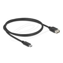 Delock USB 2.0 kabel USB Type-C samec na EASY USB Type-A samice 1 m, černý
