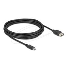 Delock USB 2.0 kabel USB Type-C samec na EASY USB Type-A samice 5 m, černý