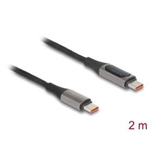 Delock USB 2.0 Kabel USB Type-C™ ze zástrčky na zástrčku, PD 3.0 100 W, s indikátorem výkonu, délky 2 m