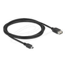 Delock USB 2.0 kabel USB typu Mini-B samec na EASY USB typu A samice 2 m, černý