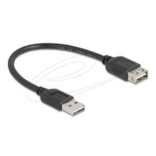 Delock USB 2.0 prodlužovací kabel EASY USB Type-A samec na EASY USB Type-A samice 0,2 m, černý