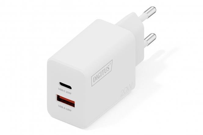 DIGITUS USB Nabíječka 20W, 1x USB-C, 1x