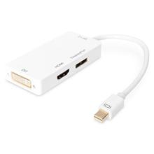 Ednet DisplayPort splitter cable, miniDP - DP+HDMI+DVI, M/F, 0.2m, DP 1.1a compatible, UL, CE, wh, gold