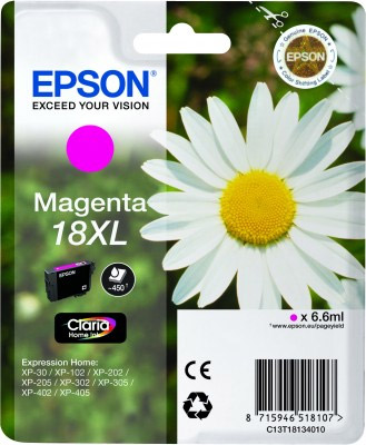 EPSON cartridge T1813 magenta (sedmikráska)