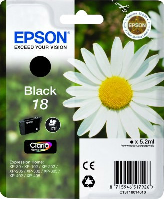 Epson Singlepack Black 18 Claria Home