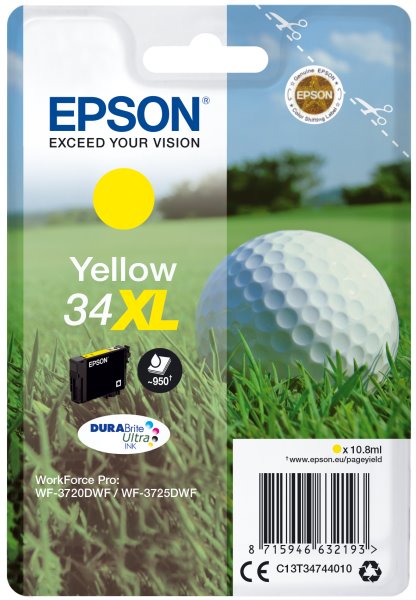 Epson Singlepack Yellow 34XL DURABrite Ultra
