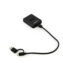 Gembird Desktopová dokovací stanice pro M.2 SATA a NVME SSD disky s USB Type-C, černá