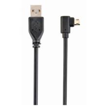 GEMBIRD oboustranný úhlový Micro-USB na USB 2.0 AM kabel, 1,8 metru, černý