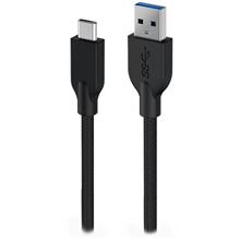 Genius ACC-A2CC-3A, Kabel, USB A / USB-C, USB 3.0, 3A, QC 3.0, opletený, 1m, černý