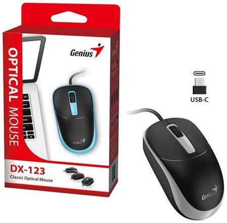 Genius DX-123 Myš, drátová, optická, 1200DPI, 3