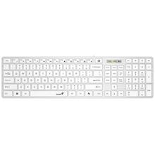 Genius Slimstar 126 Klávesnice, drátová, CZ+SK layout, Copilot klávesa, USB,tenká, bílá