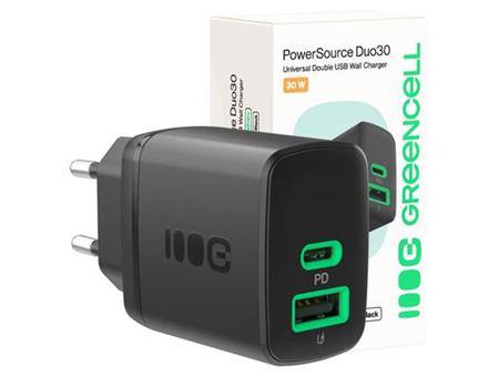 Green Cell PowerSource Duo30 Charger USB/USB-C