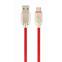 Kabel CABLEXPERT USB 2.0 AM na Type-C kabel (AM/CM), 2m, pogumovaný, červený, blister, PREMIUM QUALITY