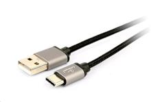 Kabel CABLEXPERT USB 3.0 AM na Type-C kabel (AM/CM), 1,8m, opletený, černý, blister